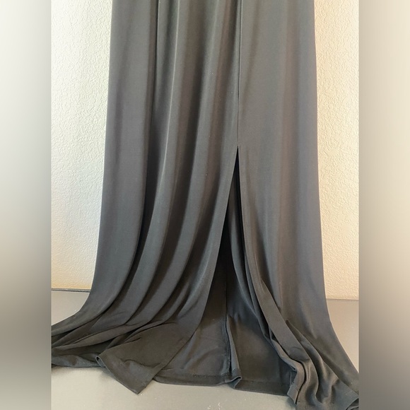 ENFOCUS STUDIO Black Sleeveless Semi-Formal Evening Dress w/ Floral Size 4 - Picture 2 of 7